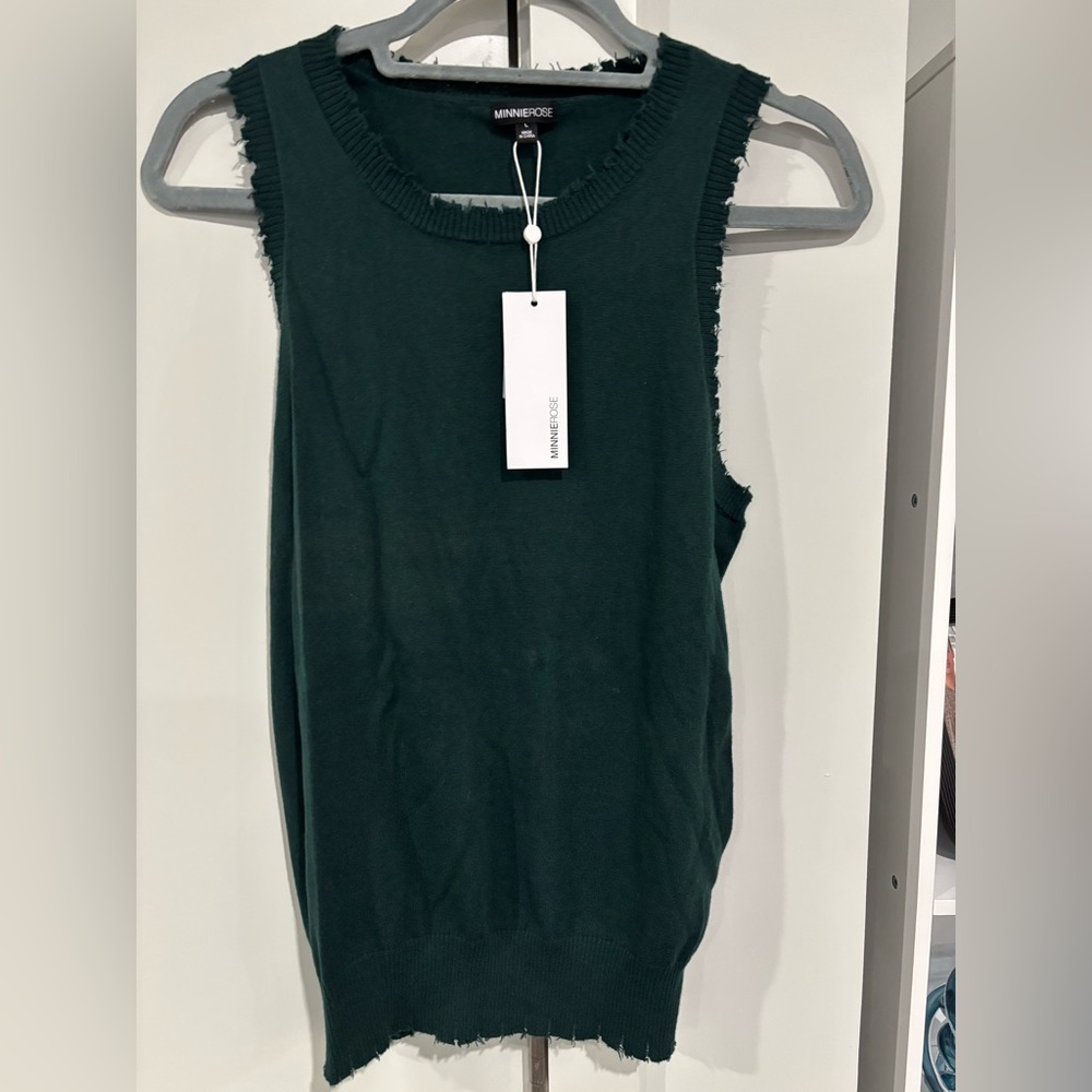 Minnie Rose Dark Green Tank Top
